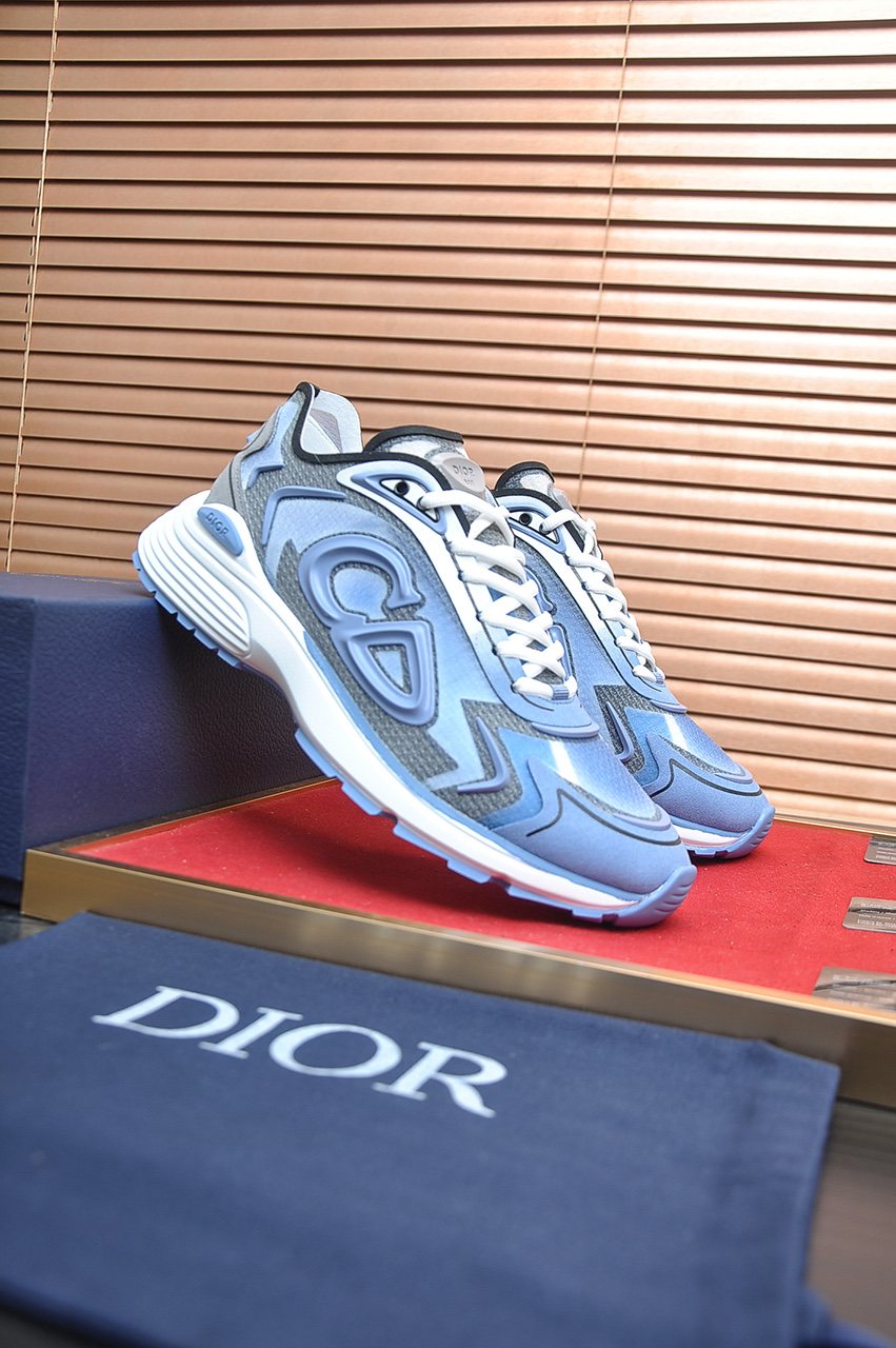 Dior Paneled Lace-Up Sneakers