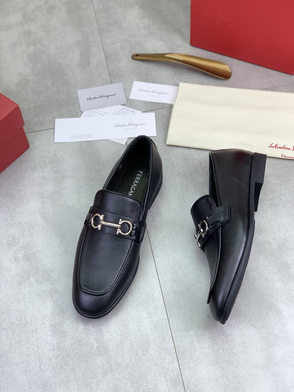 Salvatore Ferragamo Men's Textured Bit Loafers