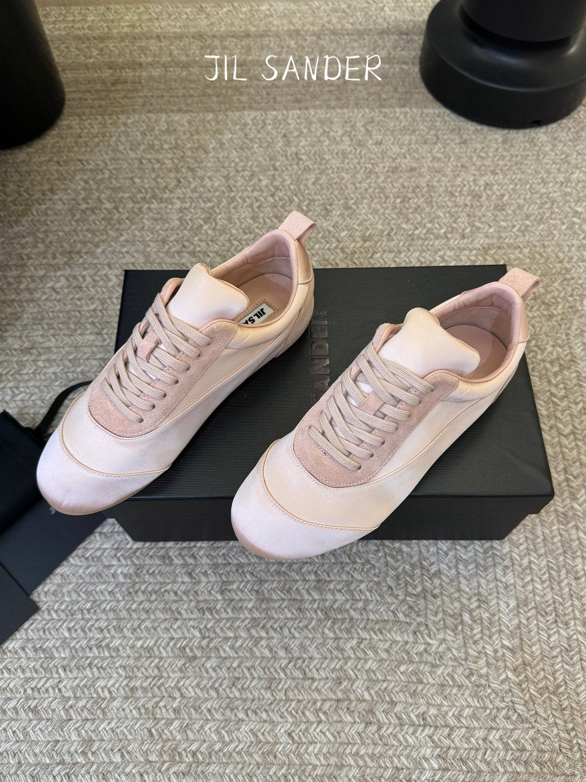 Jil Sander Satin Low-Top Sneakers