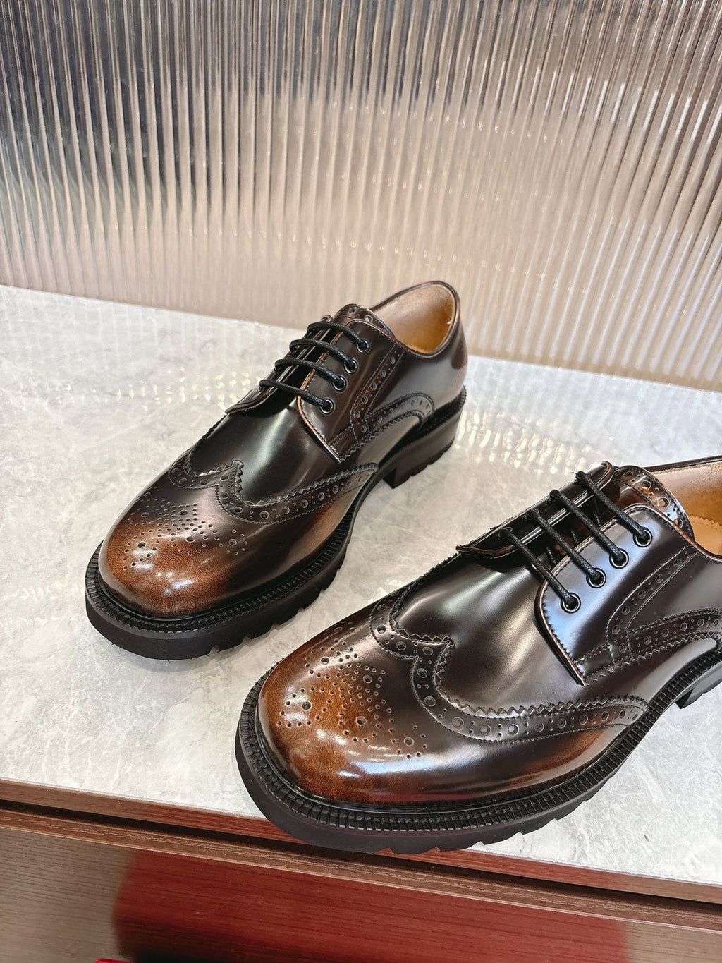 Ferragamo Men's Brogue Derby Shoes
