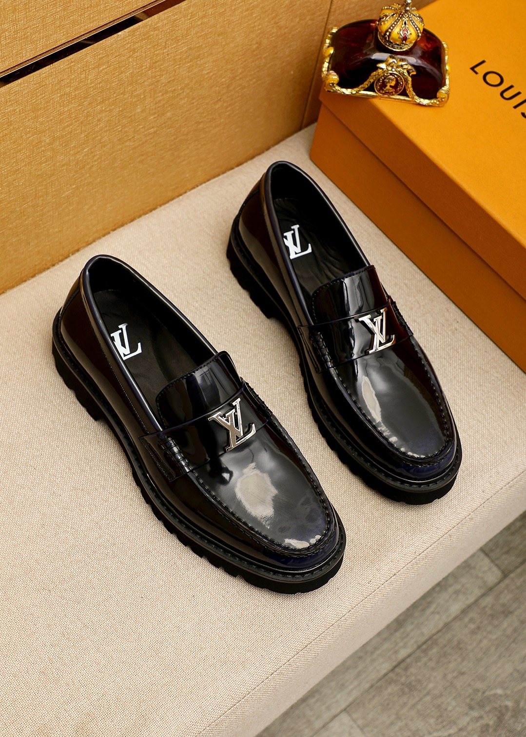 Louis Vuitton Glossy Lug Sole Loafers