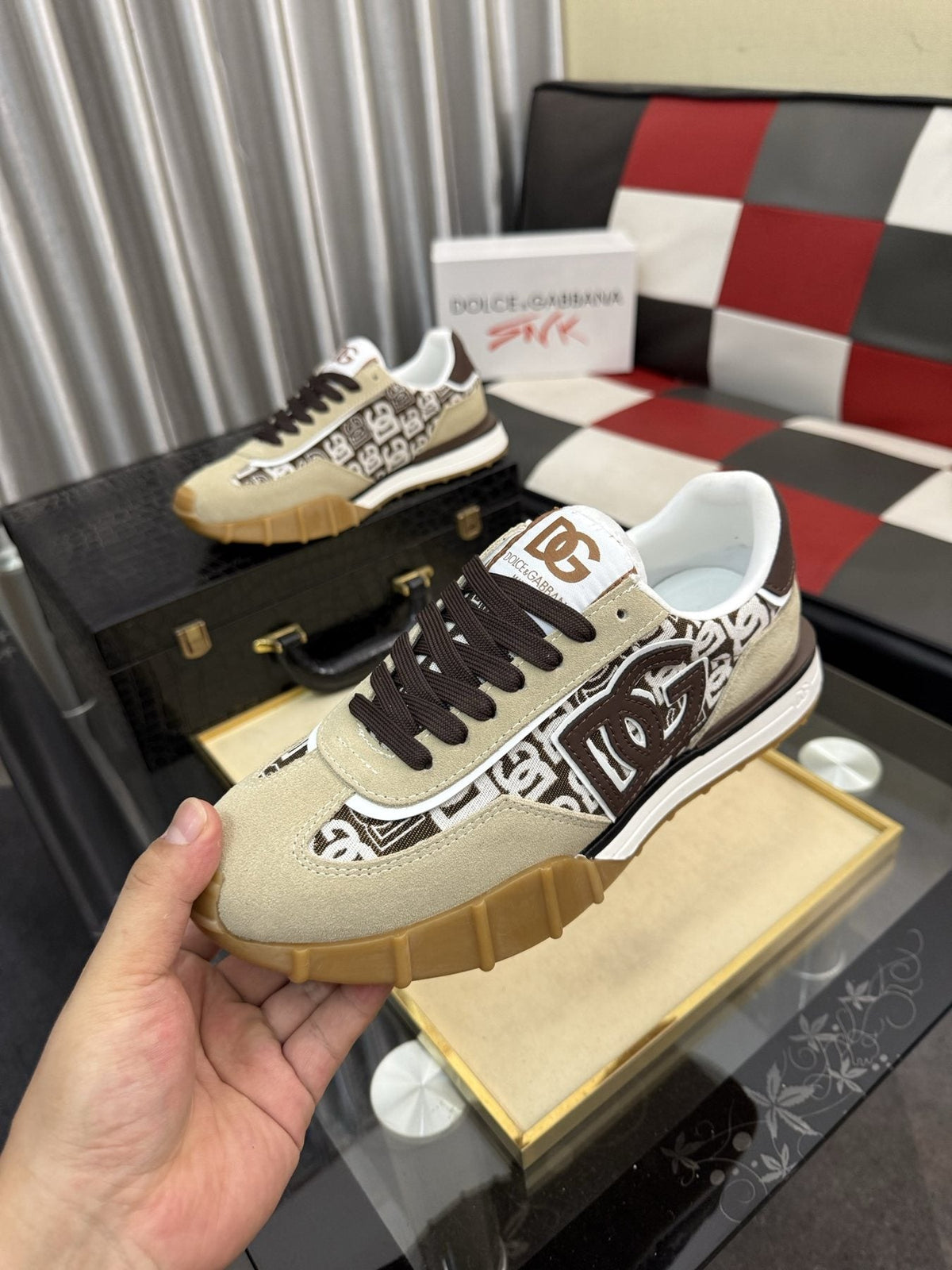 Dolce & Gabbana Patterned Low-Top Sneakers