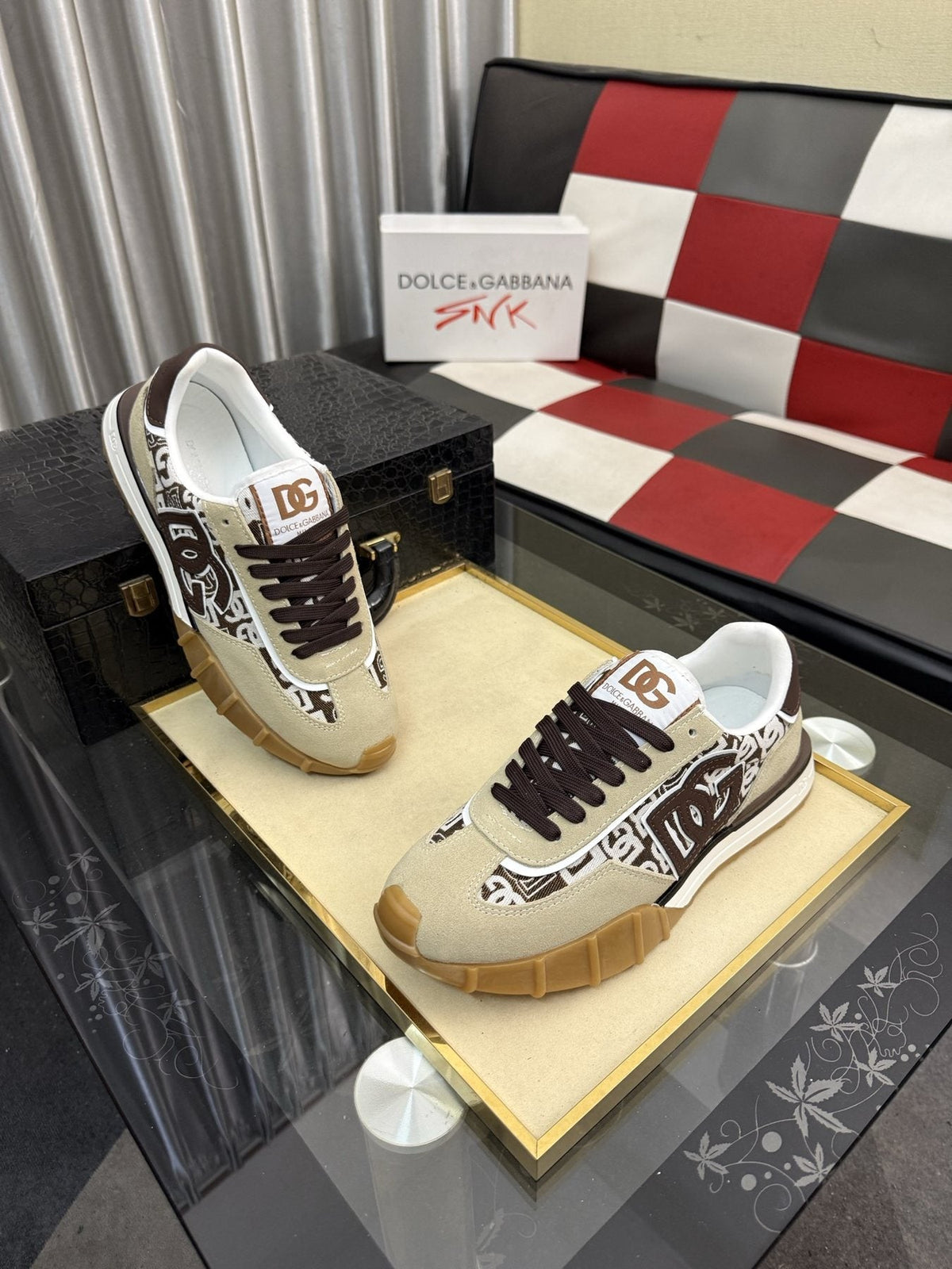 Dolce & Gabbana Patterned Low-Top Sneakers