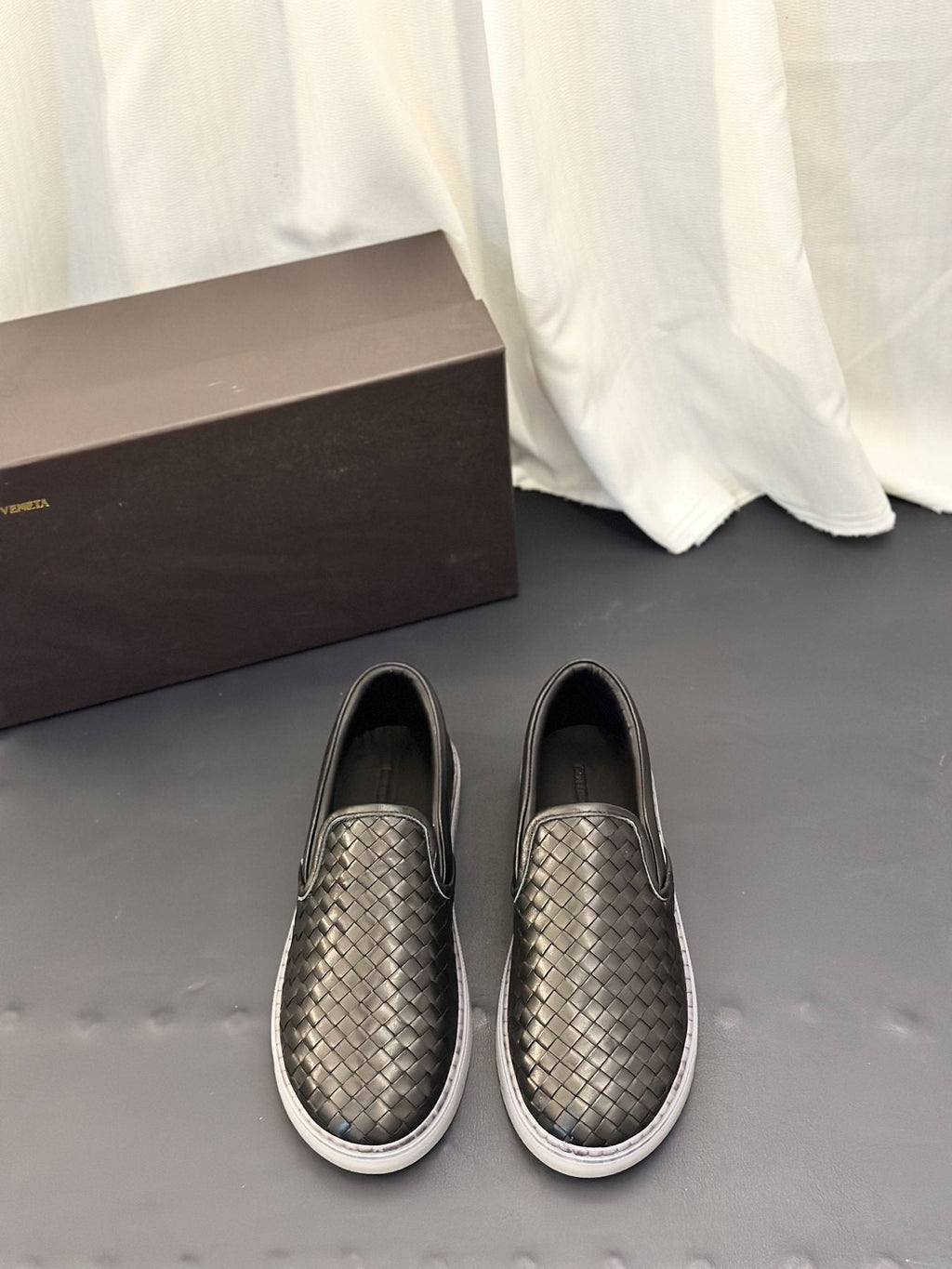 Bottega Veneta Woven Slip-On Sneakers