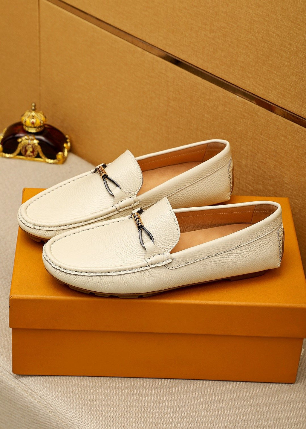 Louis Vuitton Pebble-Grain Bit Loafers