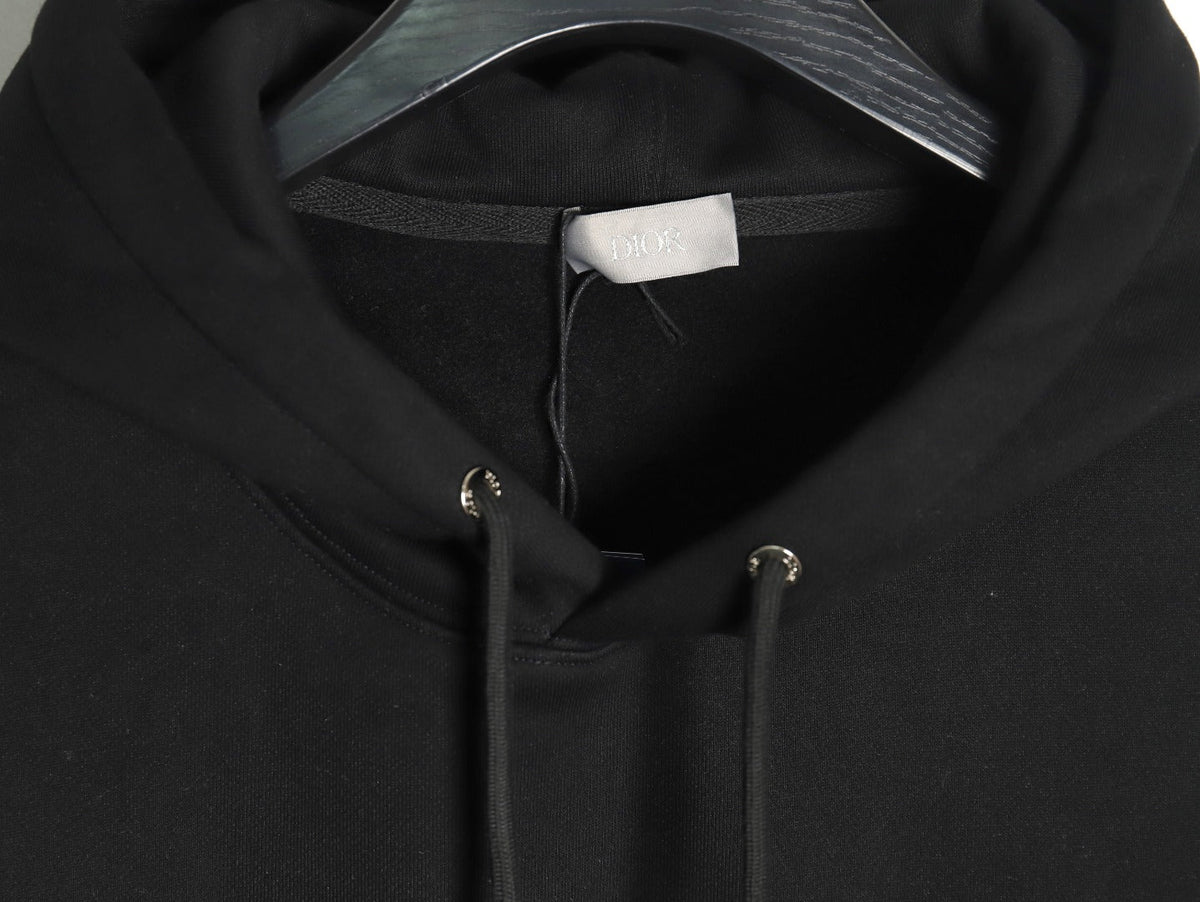 Dior CD Three-Color Badge Patch Hoodie - Black
